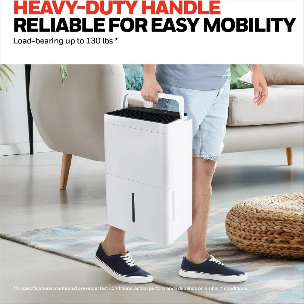 50-Pint Dehumidifier for 4,000 Sq Ft &ndash; Laundry Mode, Auto-Comfort Mode & Thermal Overload Protection Residential Dehumidifier