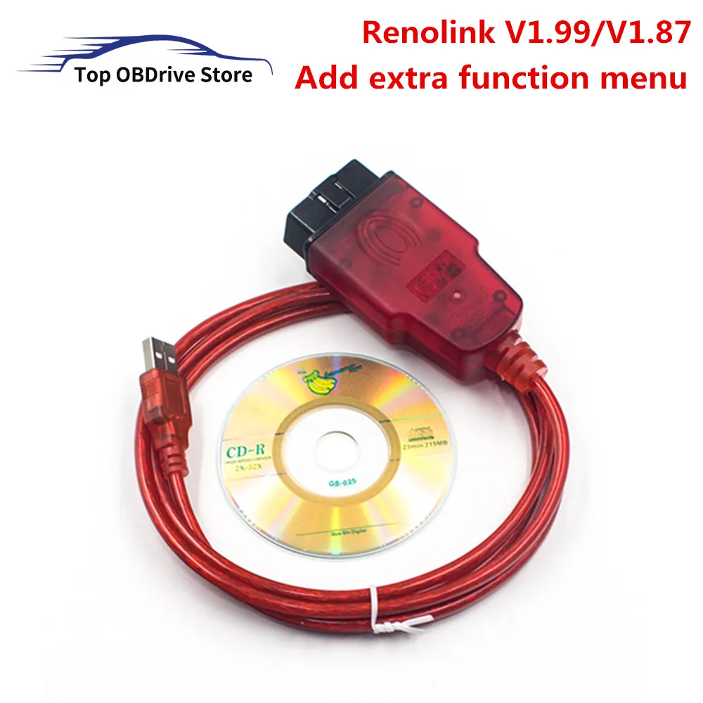 2023 Renolink V1.99 Per Renault Obd2 Auto Diagnostic Cable Airbag Reset/Codifica Chiave/Programmatore Ecu Renolink V1.94/1.87