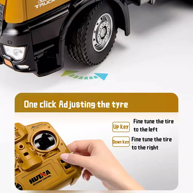 HUINA 1/14 RC Car Concrete Mixer Truck Toy Model 2.4GHZ 10CH Wireless Remote Control Engineering Vehicle Outdoor Toy Boy Gift ﻿ 4