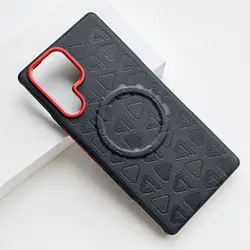 Luxury Magnetic Matte PU Leather Shockproof Case with Metal Button and Lens Ring for ZTE nubia RedMagic 11 Pro+ (Black)