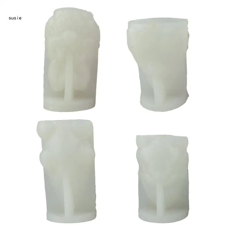 

X7YA DIY Dwarf Perfumes Stone Candle Molds Gypsum Resin Mold Faceless Dwarf Candle