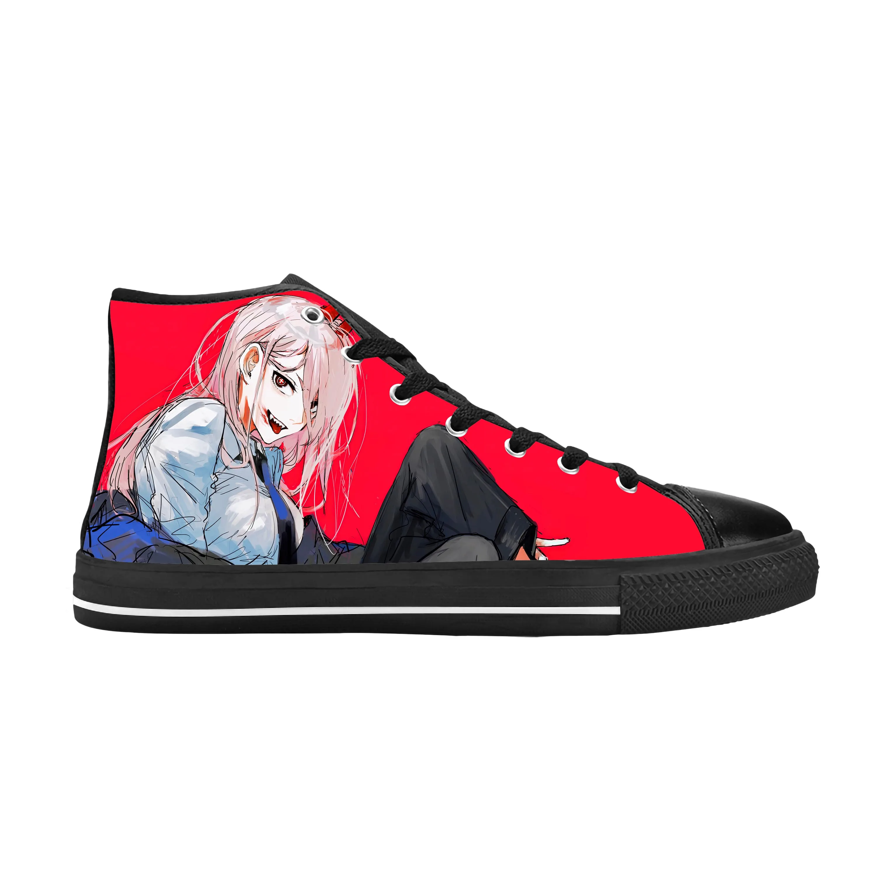 

Japanese Anime Manga Cartoon Chainsaw Man Power Casual Cloth Shoes High Top Comfortable Breathable 3D Print Men Women Sneakers