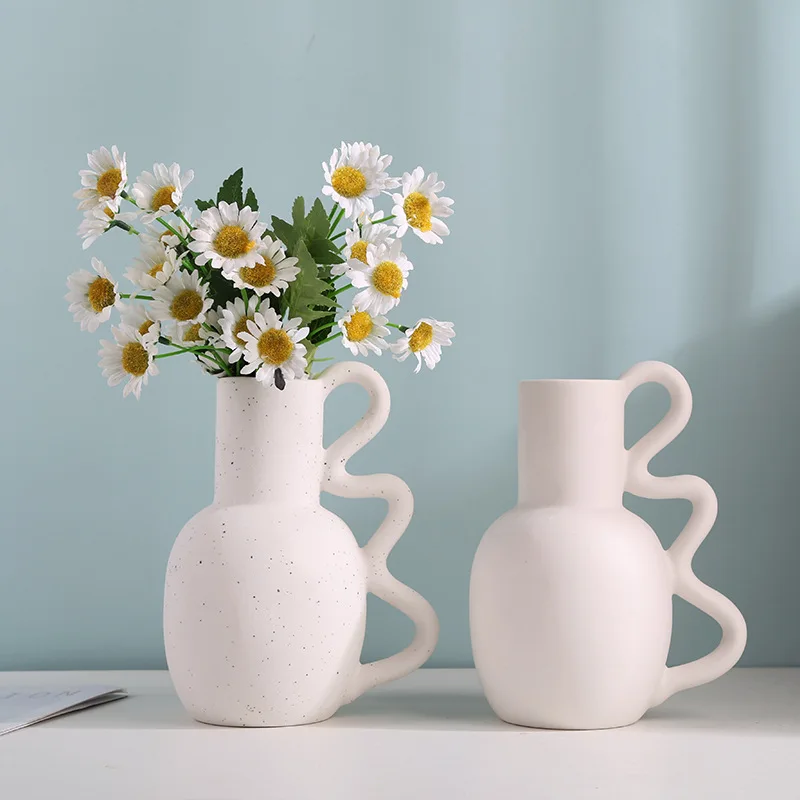 

Нордическая Минималистичная исцеляющая керамическая ваза, домашний декор, украшения, комнатная Цветочная композиция, Современное украшение, подарок, ваза для цветов