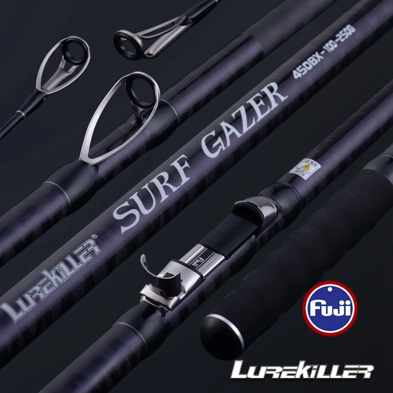 Lurekiller SURF GAZER ROD Full Fuji LC guides Surf Rod 4.2M 100-250G 46T  high-carbon 3 Sections BX Surf casting rod