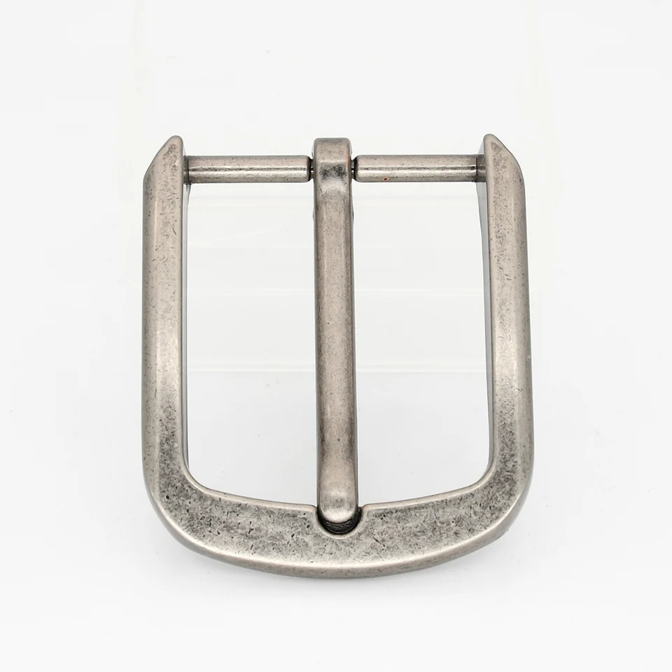 CHENNAN 2 stuks gespen, 40 mm, metalen gepolijste gespen voor heren, klassieke gesp, gesp, robuust en duurzaam, voor het bevestigen van riemen, zakelijke broeken, zilver, 5.11*1.57*1.96in