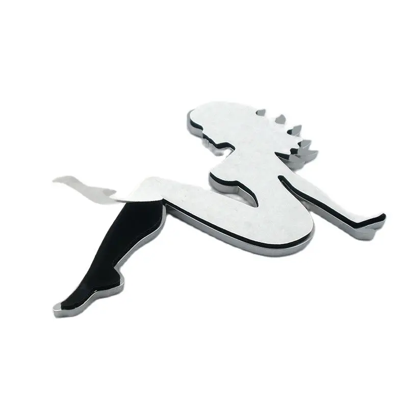 한 쌍의 크롬 핀 여자 누드 누드 앉아 섹시 레이디 쥐로드 자동차 엠블럼 배지 데칼 자동차 트럭 범퍼 펜더 스티커