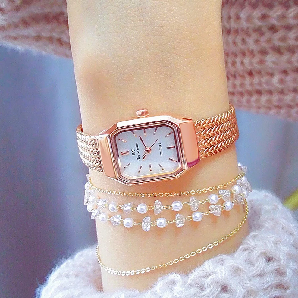 Top Brand Women's Watch Simple Elegant Gold Small Dial Quartz