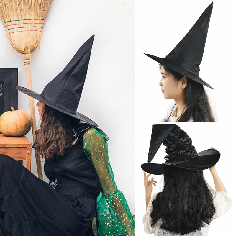 Chapeau de sorcière d'halloween unisexe, casquette à visière de magicien  pour hommes et femmes, couvre-chef de Cosplay pour fête d'halloween,  accessoires de Festival, décor - AliExpress