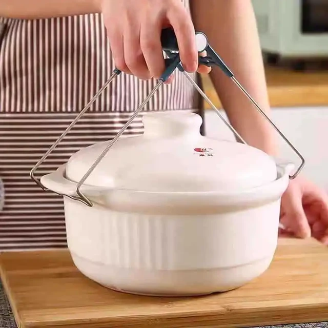 Pince anti-brûlure en alliage anti-chaud pour bol et casserole, accessoires  de cuisine pour la maison - AliExpress