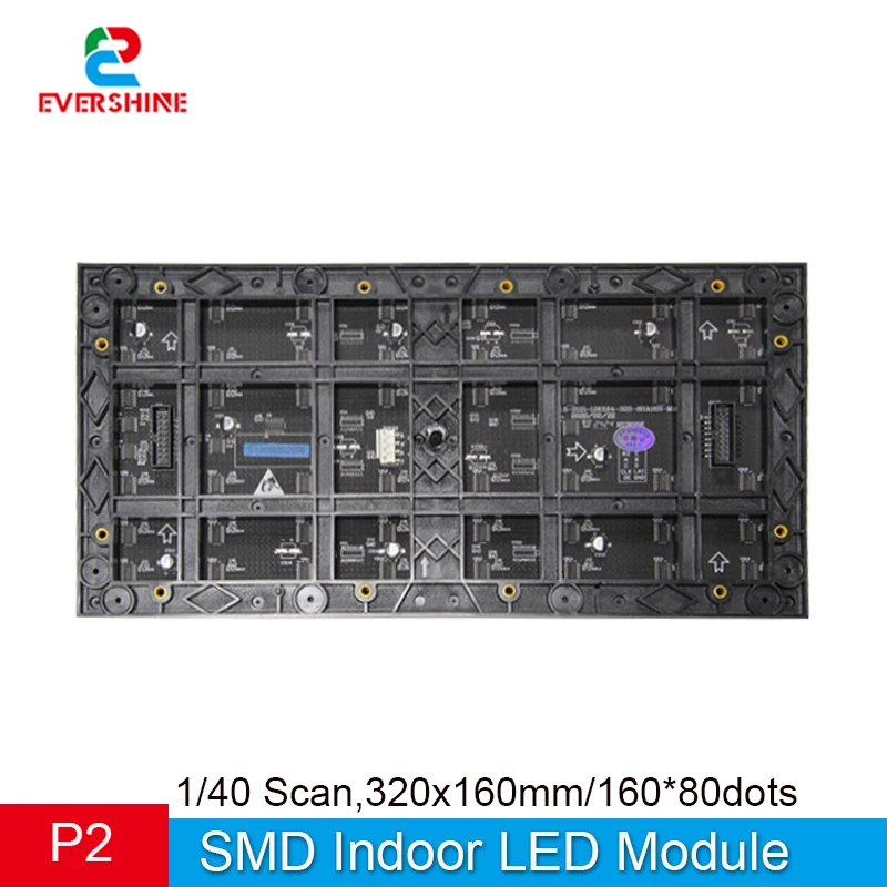 심천 실내 P2 LED RGB 모듈, SMD 1515 라이트 매트릭스 비디오 월, 풀 컬러 디스플레이 비디오 월, 320x160, 160x80 픽셀, 3840hz