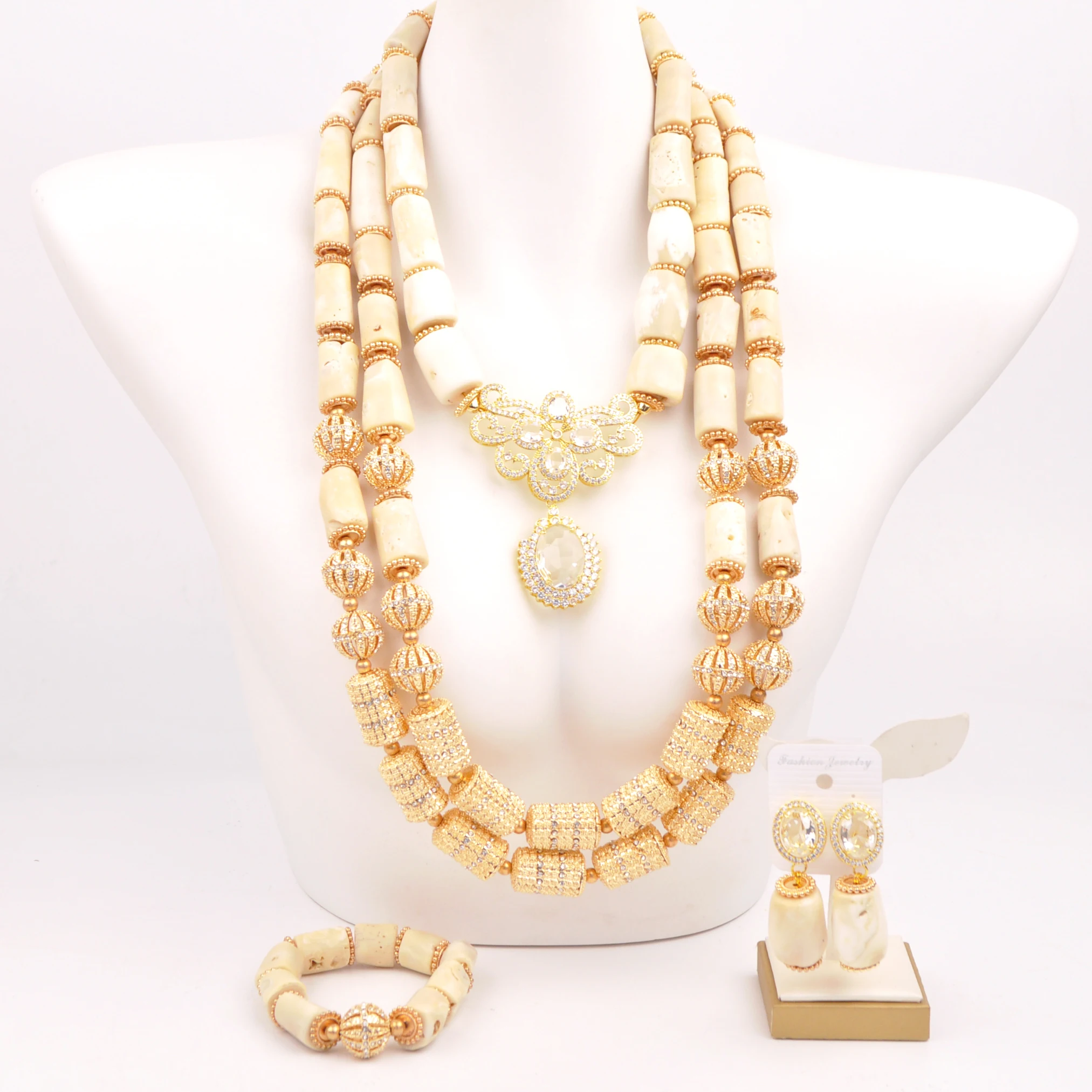 

Модное белое оригинальное ожерелье из коралловых бусин, нигерийские Свадебные африканские комплекты ювелирных изделий для невесты