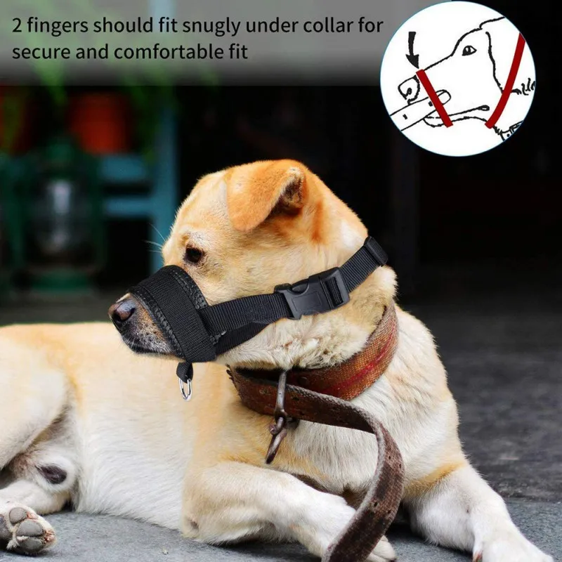 Nylon Adjustable Dog Muzzle Breathable Pet Mask Comfortable Chihuahua Accessories Soft Anti-Biting And Barking Dog Supplies dog muzzle