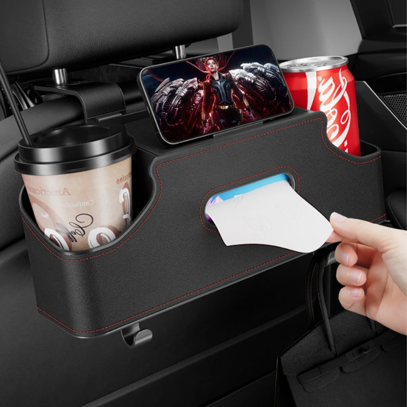 Baby Bottle Holder Car Seat Headrest Drink Cup Holder Rear Seat Kids Phone Tissue Box Hanging Toys Hook
