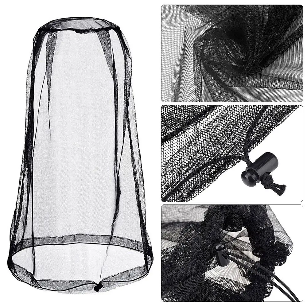 Atmungsaktive Mesh Moskito Kopf Netze Leichte Hut Net Abdeckung Outdoor Camping Angeln Anti-mücken Abdeckung Insekten-Proof Hut – Detail 2