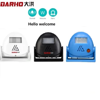 Darho Hello Welcome 차임 보안 경보, 홈샵 보호 무선 초인종 출입, 도난 방지 입구 인사 경고
