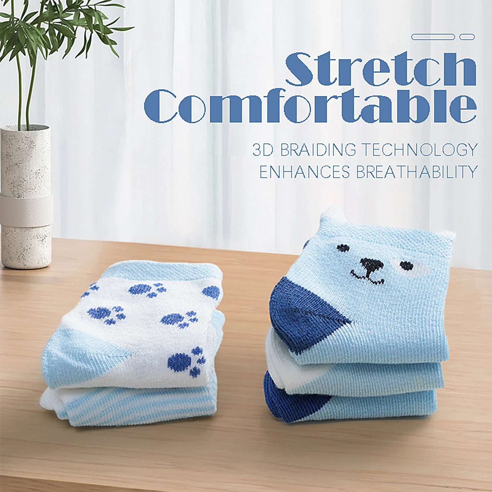 10 Pairs Cute Cartoon Cotton Baby Socks 4