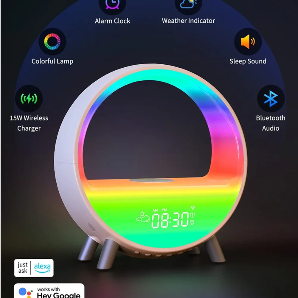 Smart-WiFi-Sunrise-Alarm-Clock-Night-Light-Wake-Up-Light-Sunset-Lamp ...