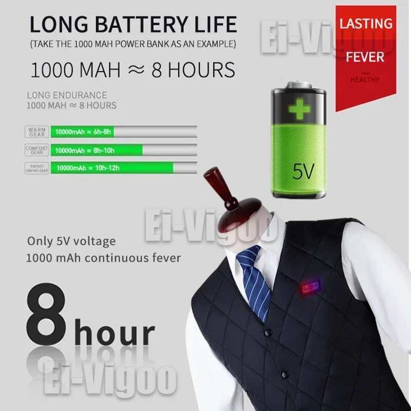 Smart Charging Heating Self-heating Waistcoat Down Vest for Men Warm USB Charging Smart Temperature-controlled Heating Vest