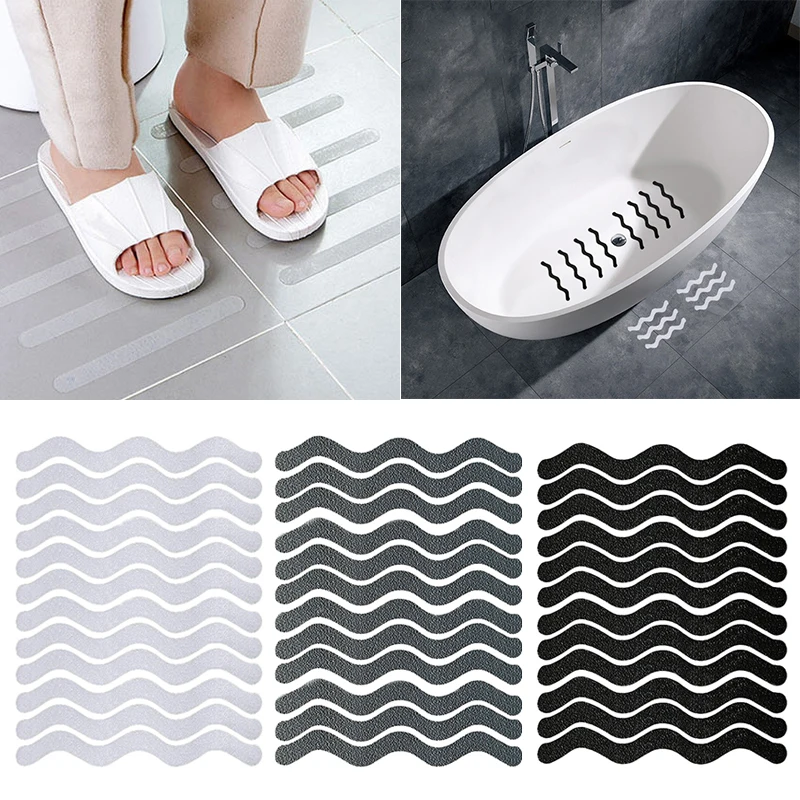 12 24pcs Anti Slip Strips S Waveshaped Bath Safety For Bathroom