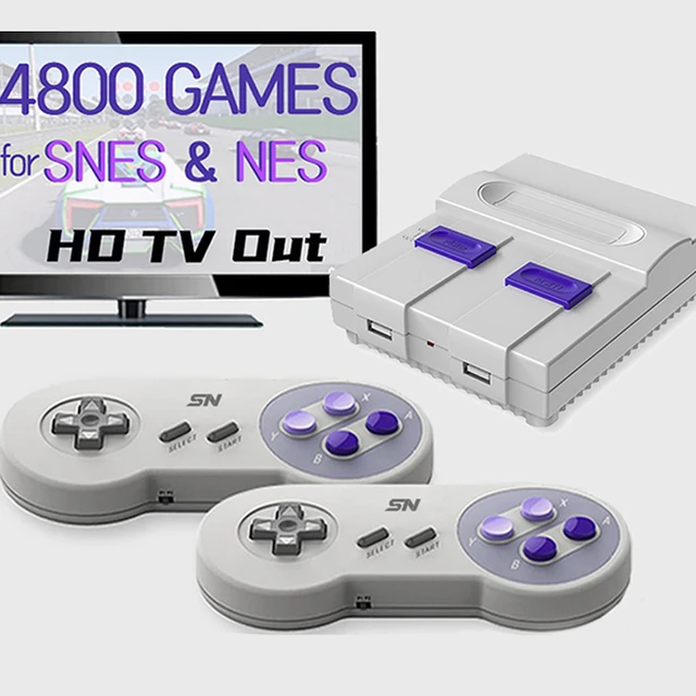 Console de videogame sem fio, HDMI, Everdrive, Super Nintendo, SNES, NES,  Retro Game Stick, Built-in 4800 + jogos, baixa latência, SF900 - AliExpress