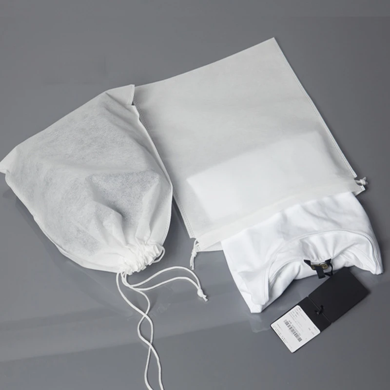50Pack S-M-L Non-woven Clothing Packaging Bags, Drawstring Pockets, Concealed Buckle Bags, Fabric Bags, T-shirt Special Gift Bag 2