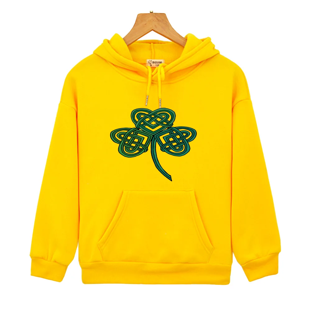 

St. Patrick's Day Green Leaves Pattern Girls Sweatshirts Boys Cartoon Graphic Streetwear Round Neck Long Sleeve Cute Tops Casual
