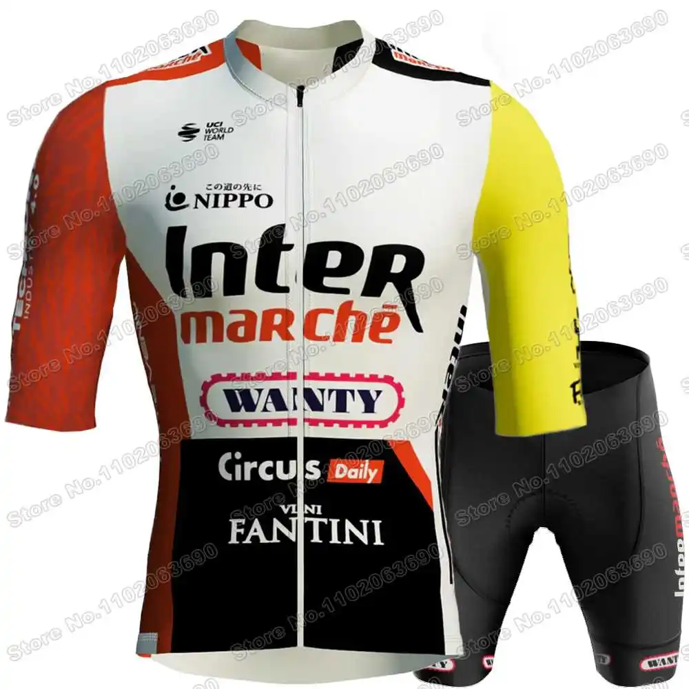 Cycling Jersey Set Cycling Jersey Cycling Shirt Cycling Suit Team Wanty Summer Cycling Clothing Men Short Sleeve Kit Road Bike Shirt Bib Shorts MTB Wear