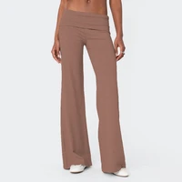 Casual Wide Leg Sweatpants for Women Fold Over Low Rise Flare Yoga Lounge Pants Back to School Clothes for Teen Girls Outfits - Image 5