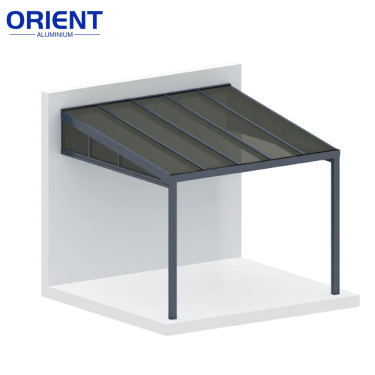 Copertura per Patio in Alluminio, Pergola Autoportante in Lega di Alluminio 3m x 3m x 2m, Tetto Impermeabile per Patio, Gazebo Moderno da Giardino, Riparo Solare - immagine 5