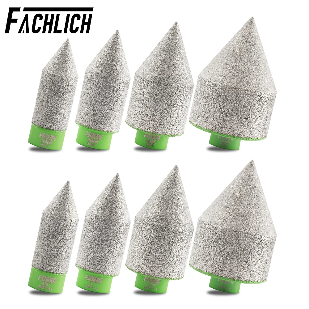 FACHLICH 1pc Dia20/25/35/50mm Diamond Milling Finger Bits Chamfer Taper Diamond Crown Tile Quartz Granite Marble Grinding Hole bgtec 1pc hex shank diamond chamfer bits ceramic marble tile quartz countertop milling bits hole grinder dia20 35 50mm grinding