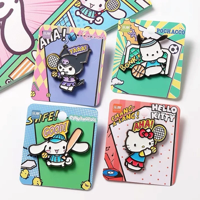 Sanrio Cute Anime Hello Kitty Kuromi Pins Badges Popular Brooch Student  Cartoon Enamel Lapel Pins Backpack Accessories Gift - AliExpress