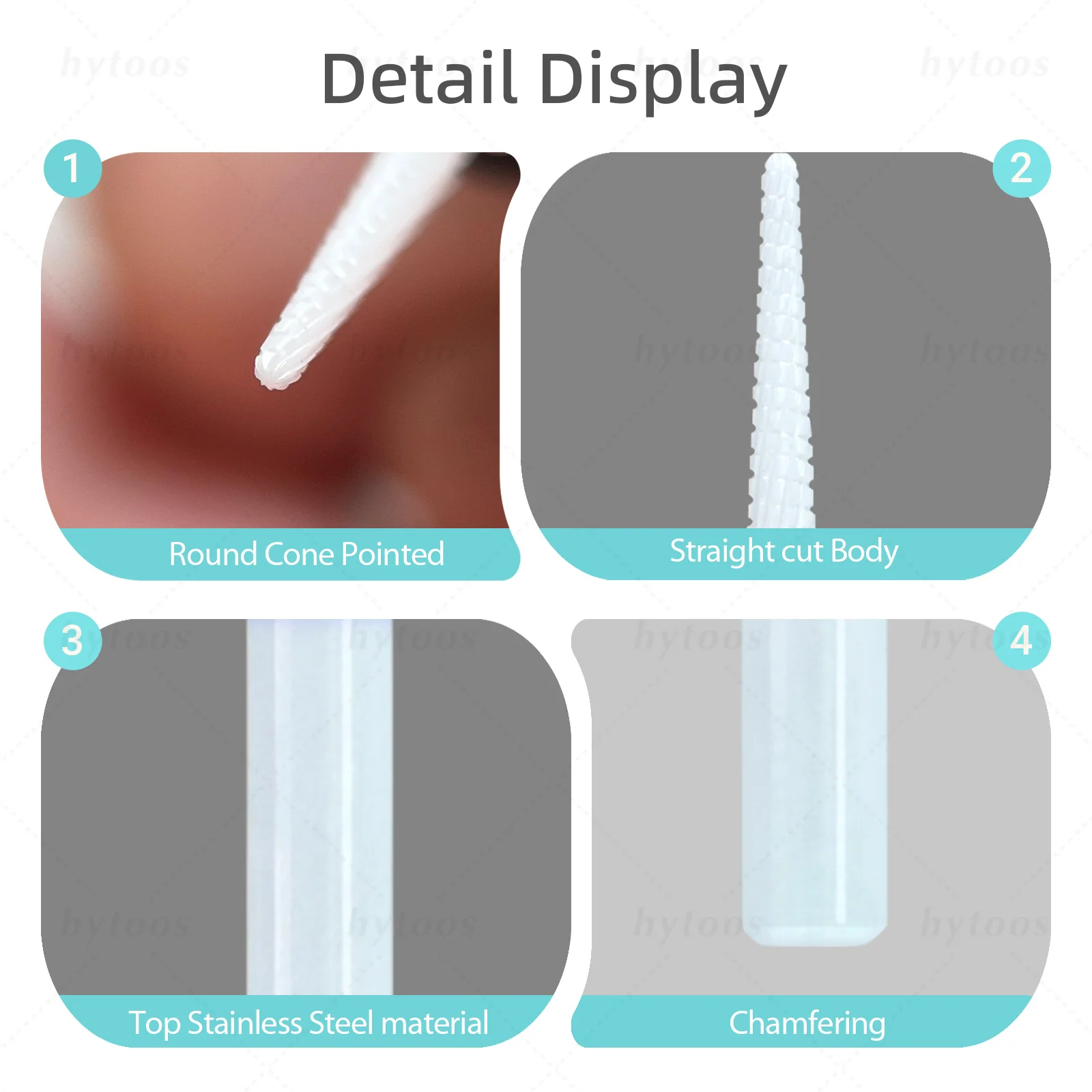 HYTOOS 콘 큐티클 클리너 화이트 세라믹 네일 드릴 비트 (각질 제거용) 네일 프리핑 도구 드릴 비트 (매니큐어 기술자용)