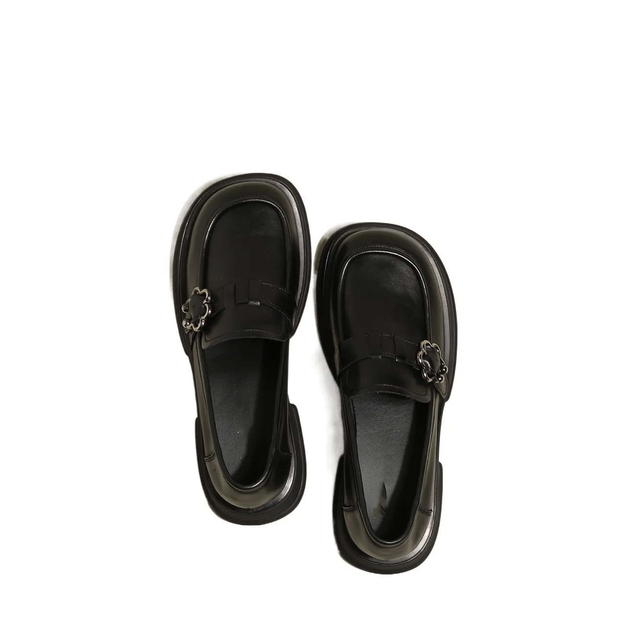 Soft Leather Loafers Women's Shoes Soft Sole2022 Autumn New Flat Retro British Style Pumps Women's Shoes Small Leather Shoes