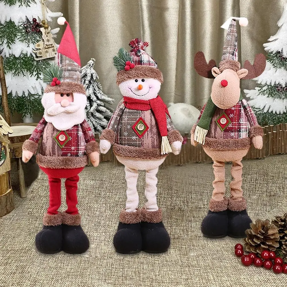 

Standing & Sitting Elk Kids Toys Home Decoration Desktop Xmas Ornament Santa Claus Doll Christmas Tree Accessories