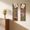 2 PCS Wall Planter Wooden Hanging Planter Rack Wooden Plant Wall Rack Thickened Crossbar Balconies Living rooms Cafes Gardens 1