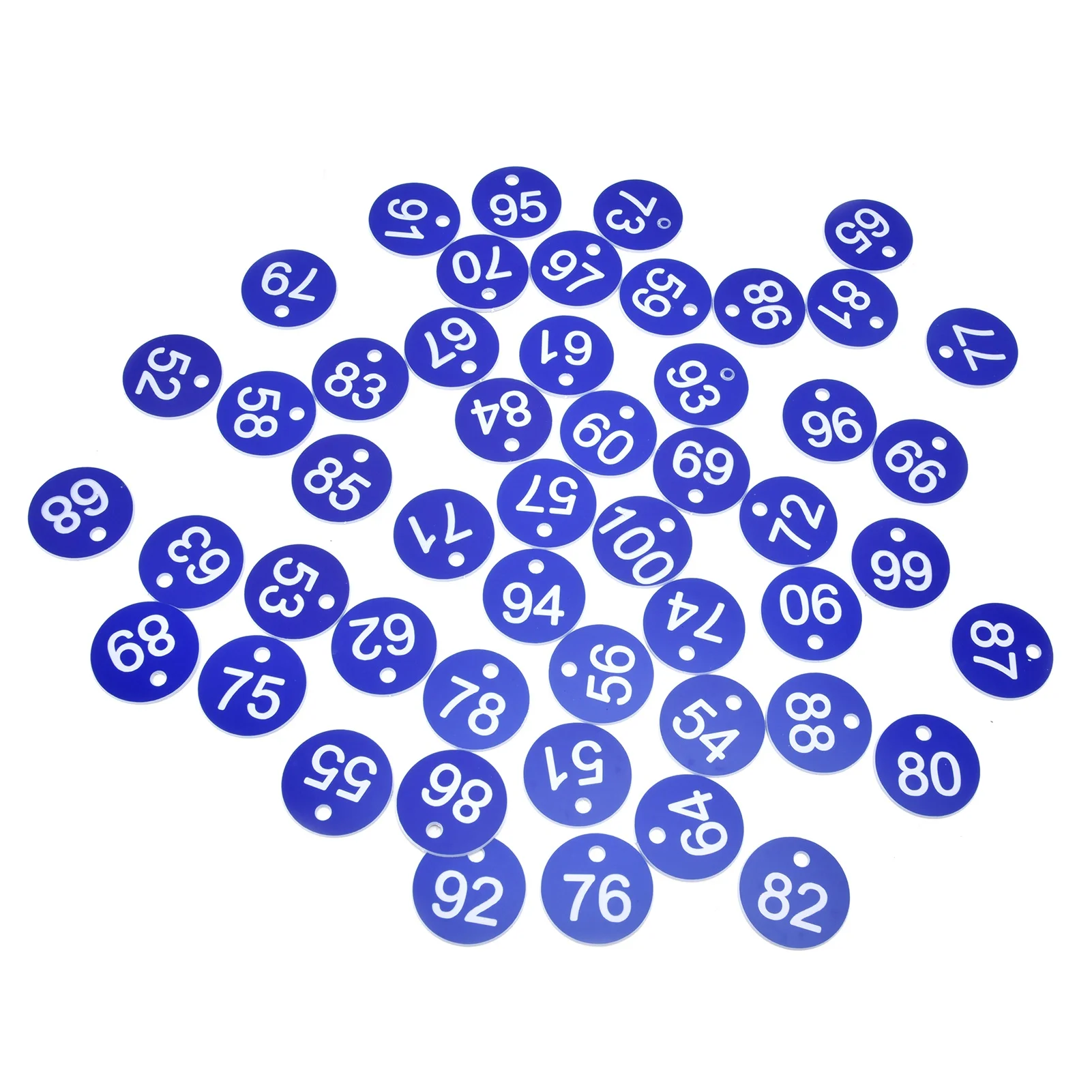 100PCS/Set Numbered Label Numbered Tag for Farm Livestock Beekeeping Husbandry Breeding Supplies1-50 Blue Key Words 6