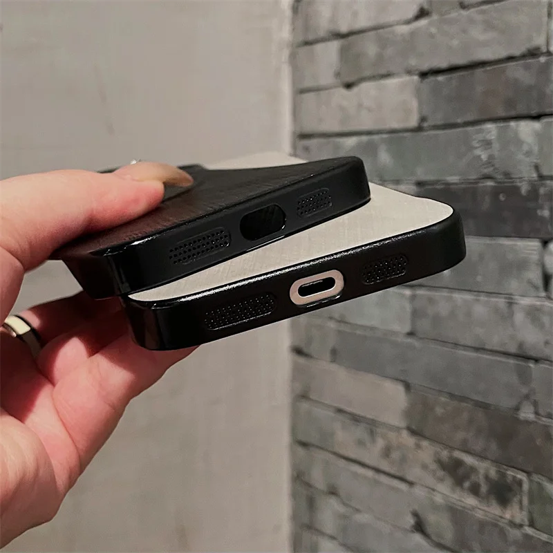 Luxury Ultra Slim Frameless Line Texture Magnetic Phone Case with Matte Finish