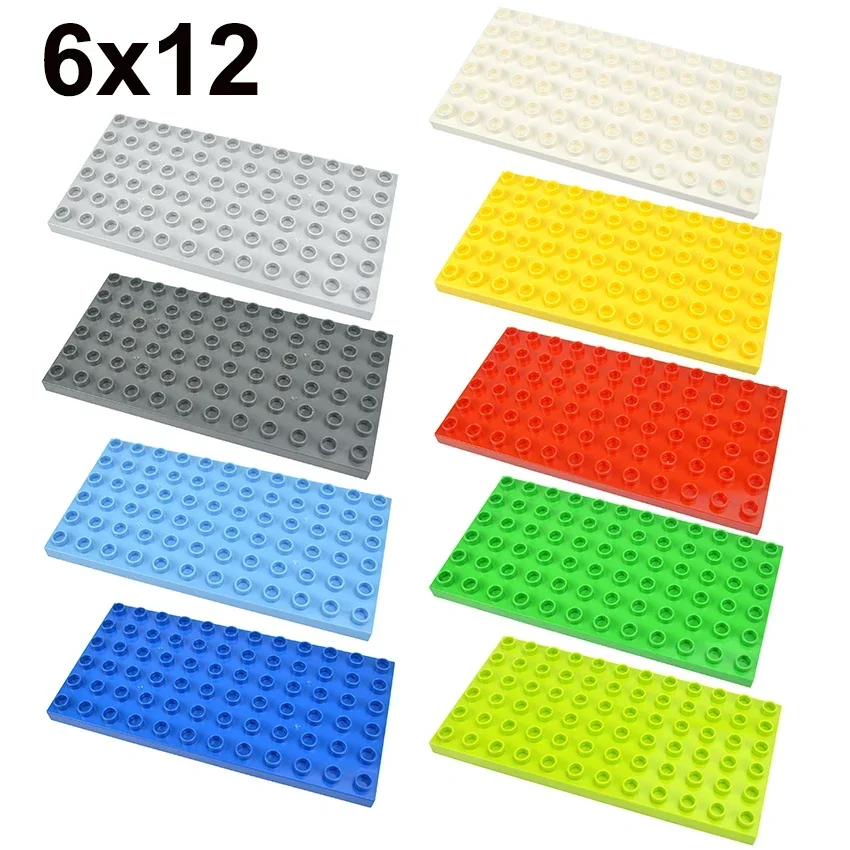 

6x12Dot двусторонние Большие размеры фотосовместимые детали MOC для дома Строительные большие кирпичи Duploes детские игрушки