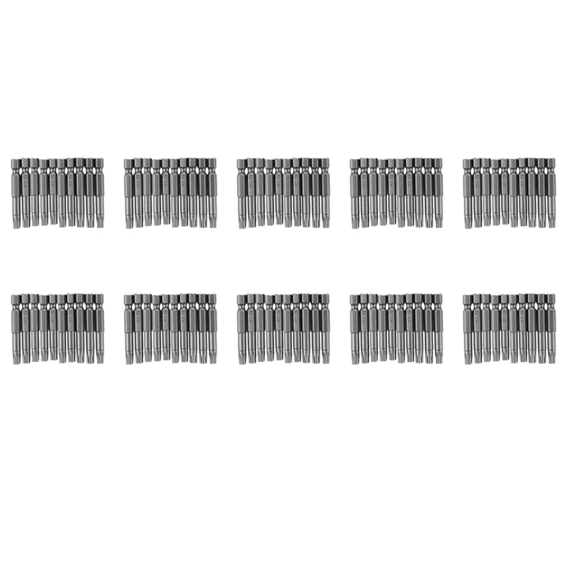 

6Mm T30 Head 50Mm Long Magnetic Torx Screwdriver Insert Bits Tool 100 Pcs