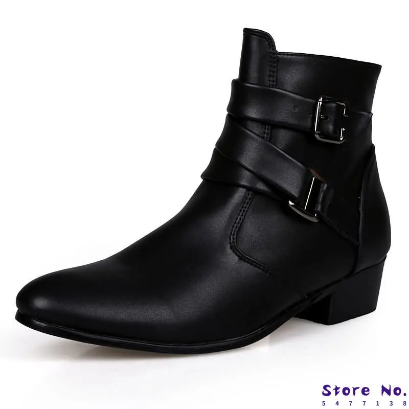 

Men Boots Winter Leather Short Boot British Style Shoes Flat Heel Work Boot Motorcycle Short Boots Casual Ankle Shoes sdc3