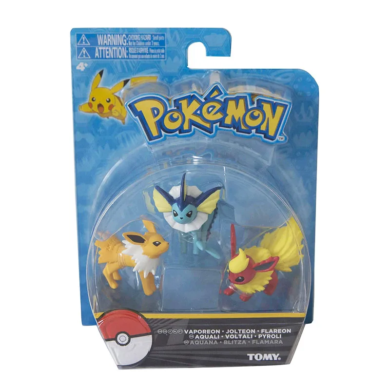 Pokemon Select Eevee, Flareon, Jolteon & Vaporeon Evolution Figure