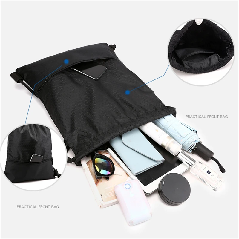 Large Capacity Oxford Drawstring Backpack Outdoor Sport Fitness Storage  String Pouch Waterproof Thick Rope Basketball Yoga Bags - Drawstring Bags -  AliExpress