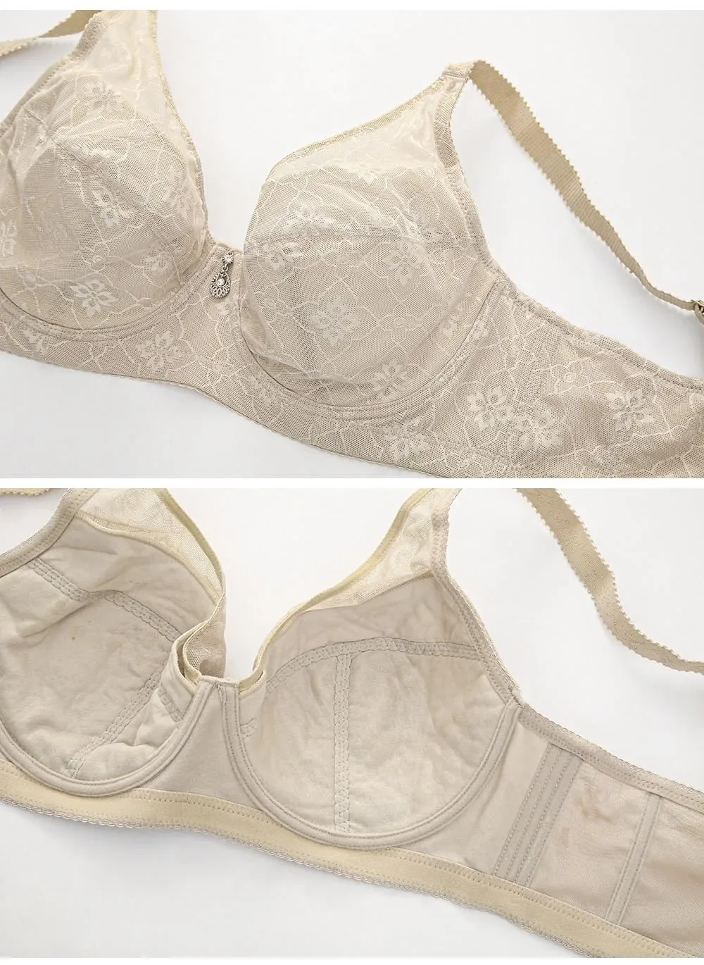 Huge Women Bra Size 38-54 Full Cup D E F G Cotton Lingerie Sexy Lace Minimizer Push Up Top Padded Underwire Bralette Underwear