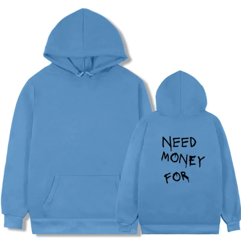 Fleece Warm Hoodies Men Pure Cotton Soft Comfortable Letters Print Y2k Clothes Hooded New in Hoodies Sweatshirts Customize
