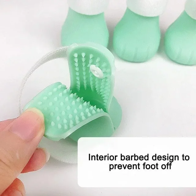 Adjustable Silicone Anti-scratch Cat Foot Shoes for Grooming Bath Washing Claw Paw Cover Protector Silicone Pet Grooming Tools 4