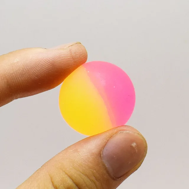 15Pcs/lot High Bounce Toy Balls Kids Gift Party Favor Decoration Kids Bouncing Ball Pattern Soild Color Two-color Bounce Ball 6