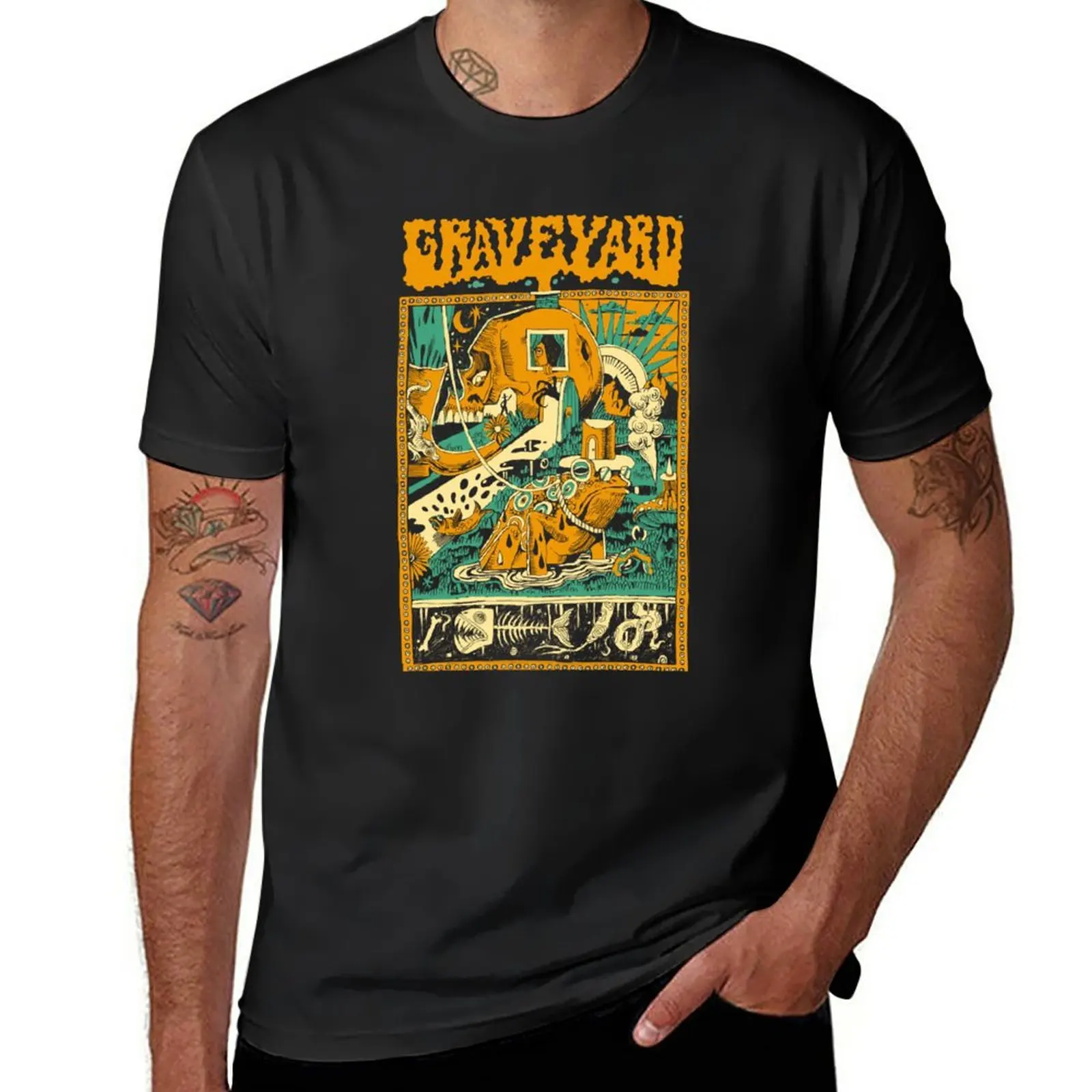 

New Graveyard T-Shirt summer clothes hippie clothes aesthetic clothes Men's t-shirt