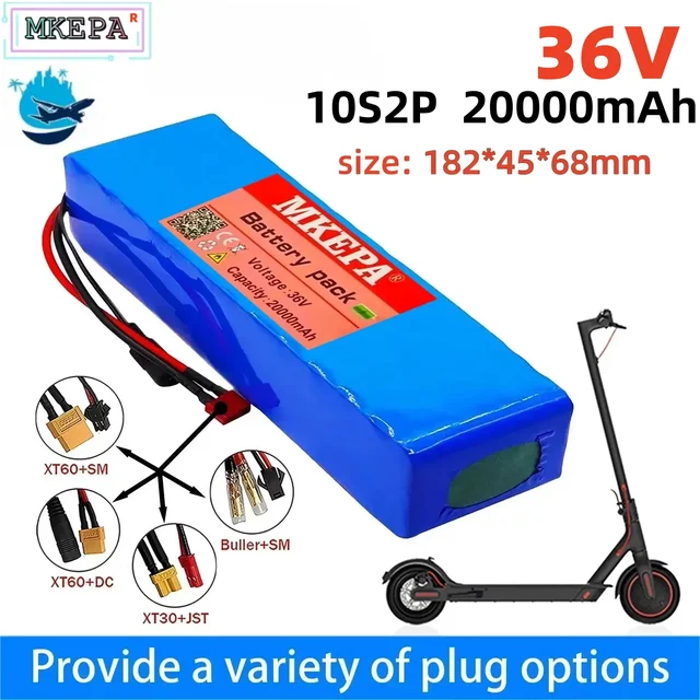 Nouveau 10S2P 36V 20000mAh 36V batterie de scooter électrique batterie au lithium, 500W adapté à la batterie de scooter électrique 36V10S2P batterie 1