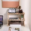 Multi layer solid wood small flower rack for office desktop, simple balcony, floor standing potted storage rack 1