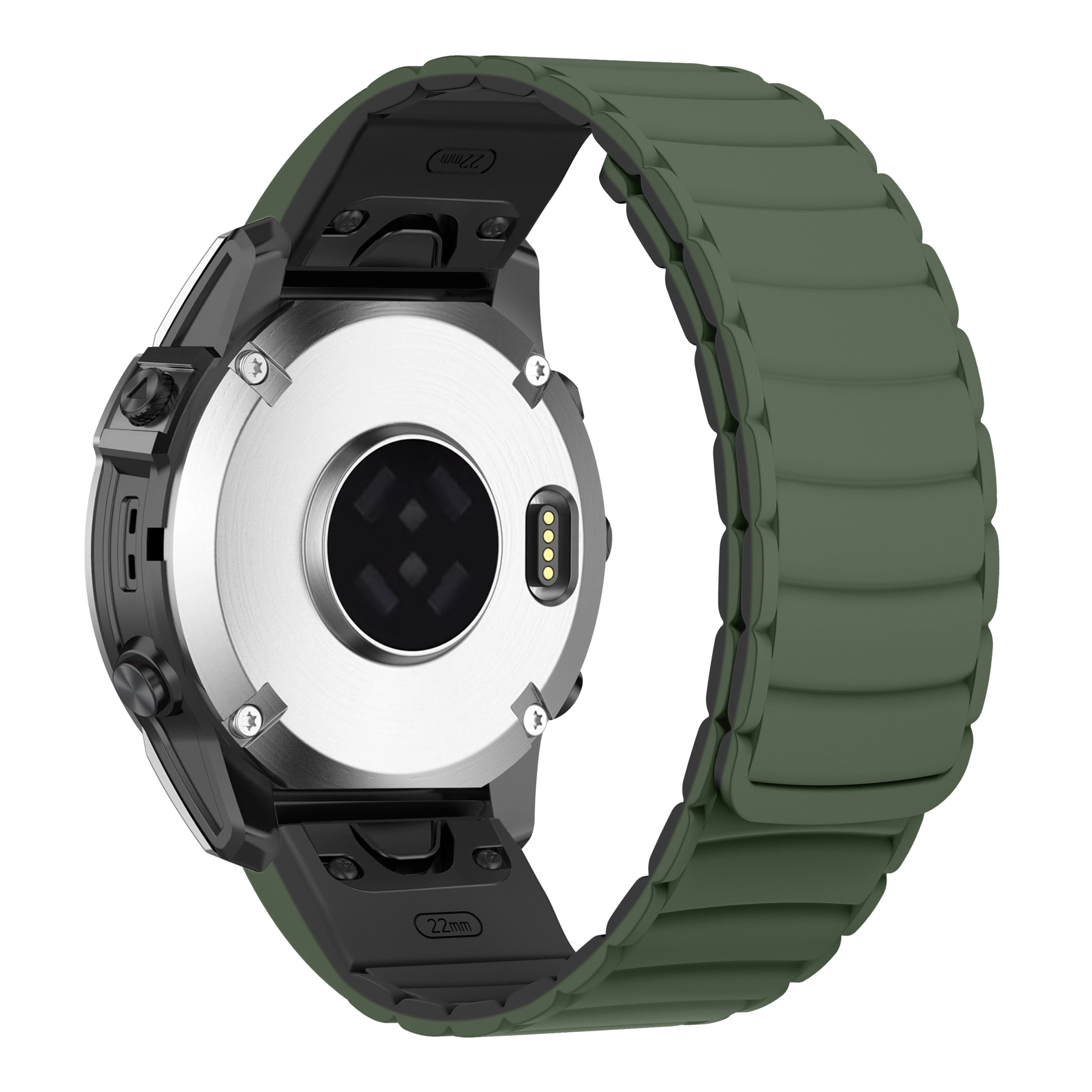 Magnetic Silicone Band with QuickFit 26mm/22mm Strap Adjustment